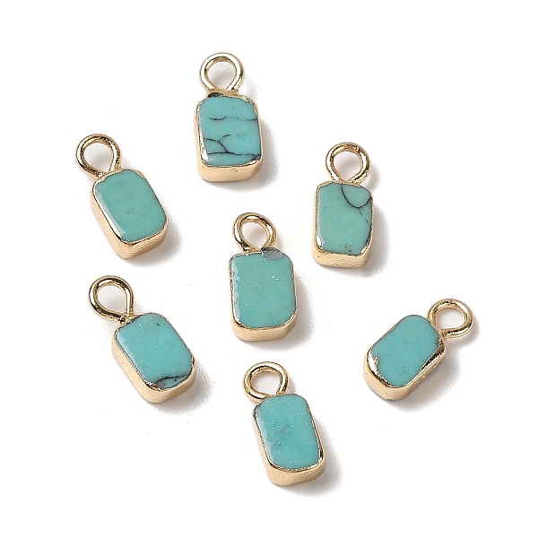 PandaHall Synthetic Turquoise Rectangle Charms, with Golden Tone Brass Edge, 9.5x5x2.5mm, Hole: 2mm Synthetic Turquoise Rectangle
PandaHall Synthetic Turquoise Rectangle Charms, with Golden Tone Brass Edge, 9.5x5x2.5mm, Hole: 2mm Synthetic Turquoise Rectangle