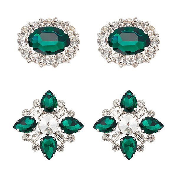 PandaHall ARRICRAFT 2 Pairs 2 Style Detachable Rhinestone Shoe Decoration, with Alloy Buckle Clip, Green, 39~53x47~53x13~14mm, 1 pairs/style...
PandaHall ARRICRAFT 2 Pairs 2 Style Detachable Rhinestone Shoe Decoration, with Alloy Buckle Clip, Green, 39~53x47~53x13~14mm, 1 pairs/style...