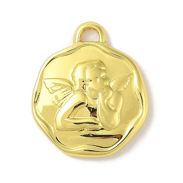 PandaHall 304 Stainless Steel Pendants, Flat Round with Angel Charm, Real 18K Gold Plated, 20.5x18x3mm, Hole: 2.5x2mm 304 Stainless Steel...
PandaHall 304 Stainless Steel Pendants, Flat Round with Angel Charm, Real 18K Gold Plated, 20.5x18x3mm, Hole: 2.5x2mm 304 Stainless Steel...