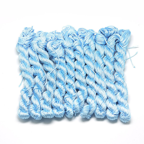 PandaHall Braided Polyester Cords, Cornflower Blue, 1mm, about 28.43 yards(26m)/bundle, 10 bundles/bag Polyester Blue
PandaHall Braided Polyester Cords, Cornflower Blue, 1mm, about 28.43 yards(26m)/bundle, 10 bundles/bag Polyester Blue