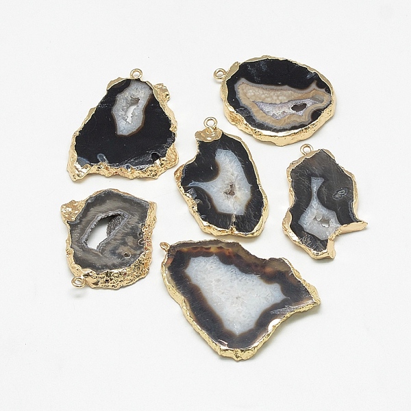 PandaHall Natural Druzy Agate Pendants, with Golden Tone Iron Findings, Dyed, Nuggets, Coconut Brown, 20~60x13~50x4~8mm, Hole: 1~4mm Natural...
PandaHall Natural Druzy Agate Pendants, with Golden Tone Iron Findings, Dyed, Nuggets, Coconut Brown, 20~60x13~50x4~8mm, Hole: 1~4mm Natural...