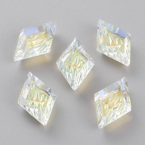 PandaHall Embossed Glass Rhinestone Pendants, Rhombus, Faceted, Crystal AB, 19x12x6mm, Hole: 1.5mm Glass Rhombus Clear
PandaHall Embossed Glass Rhinestone Pendants, Rhombus, Faceted, Crystal AB, 19x12x6mm, Hole: 1.5mm Glass Rhombus Clear