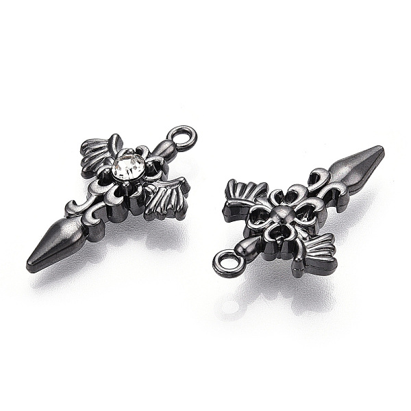 PandaHall Alloy with Rhinestone Pendants, Lead Free & Nickel Free & Cadmium Free, Sword, Gunmetal, 28x18x6mm, Hole: 1.8mm Alloy+Rhinestone..., Clear
PandaHall Alloy with Rhinestone Pendants, Lead Free & Nickel Free & Cadmium Free, Sword, Gunmetal, 28x18x6mm, Hole: 1.8mm Alloy+Rhinestone..., Clear