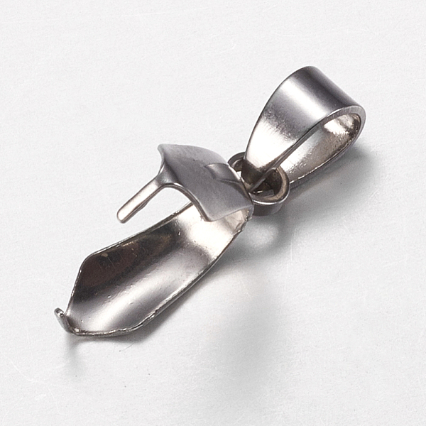 PandaHall 201 Stainless Steel Ice Pick Pinch Bails, Stainless Steel Color, 13x11~14x4.7~5mm, Hole: 3.5x6mm, Inner: 9x13mm, Pin: 0.3x0.6mm...
PandaHall 201 Stainless Steel Ice Pick Pinch Bails, Stainless Steel Color, 13x11~14x4.7~5mm, Hole: 3.5x6mm, Inner: 9x13mm, Pin: 0.3x0.6mm...
