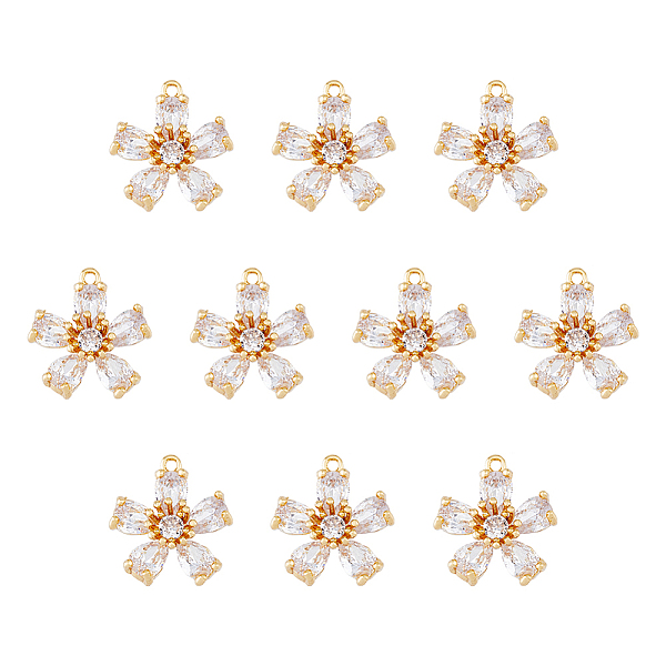 PandaHall DICOSMETIC 10Pcs Brass Micro Pave Cubic Zirconia Pendants, Real 18K Gold Plated, Peach Blossom/Flower, Clear, 15.5x14x5mm, Hole...
PandaHall DICOSMETIC 10Pcs Brass Micro Pave Cubic Zirconia Pendants, Real 18K Gold Plated, Peach Blossom/Flower, Clear, 15.5x14x5mm, Hole...