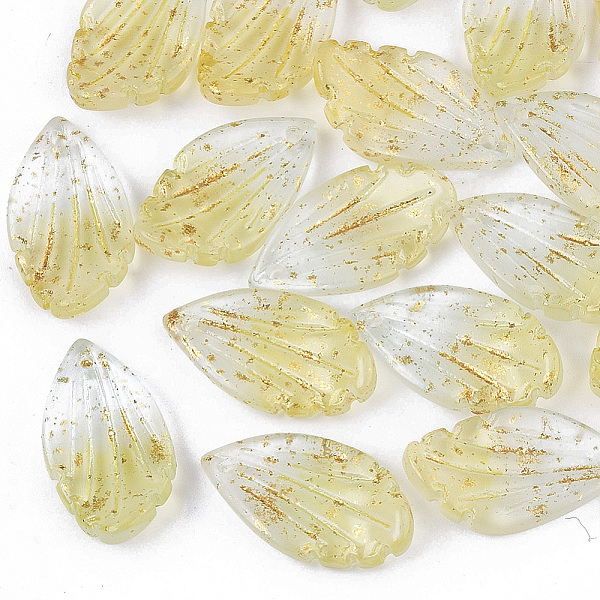 PandaHall Two Tone Transparent Spray Painted Glass Pendants, with Glitter Powder, Frosted, Leaf, Champagne Yellow, 18.5x10x4mm, Hole: 1mm...
PandaHall Two Tone Transparent Spray Painted Glass Pendants, with Glitter Powder, Frosted, Leaf, Champagne Yellow, 18.5x10x4mm, Hole: 1mm...