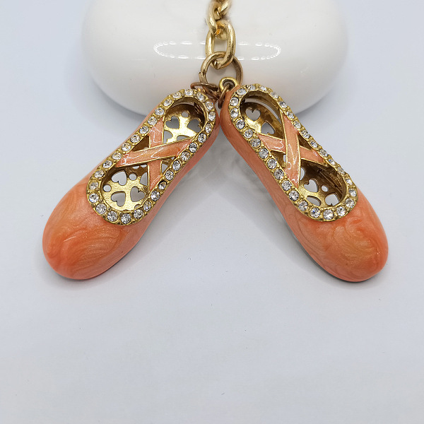 PandaHall Crystal Rhinestone Ballet Shoes Keychains, with Enamel, KC Gold Plated Alloy Charm Keychain, Orange, 11.6x1.65cm Alloy...
PandaHall Crystal Rhinestone Ballet Shoes Keychains, with Enamel, KC Gold Plated Alloy Charm Keychain, Orange, 11.6x1.65cm Alloy...