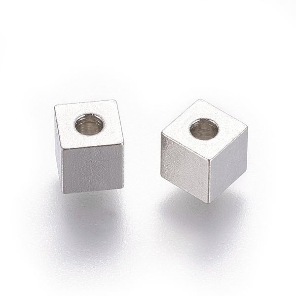 PandaHall 202 Stainless Steel Beads, Cube, Stainless Steel Color, 5x5x5mm, Hole: 2mm 202 Stainless Steel Cube
PandaHall 202 Stainless Steel Beads, Cube, Stainless Steel Color, 5x5x5mm, Hole: 2mm 202 Stainless Steel Cube