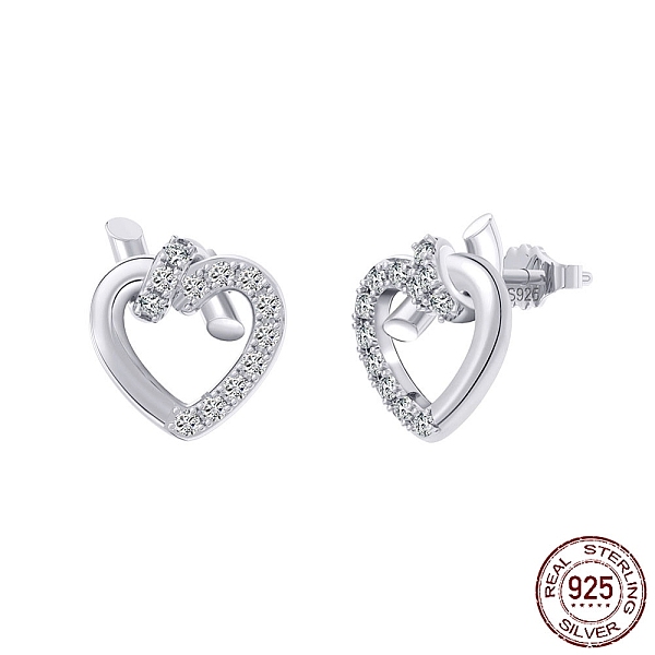 PandaHall Rhodium Plated 925 Sterling Silver Heart Stud Earrings, with Clear Cubic Zirconia, with S925 Stamp, Real Platinum Plated, 9x9.5mm...
PandaHall Rhodium Plated 925 Sterling Silver Heart Stud Earrings, with Clear Cubic Zirconia, with S925 Stamp, Real Platinum Plated, 9x9.5mm...