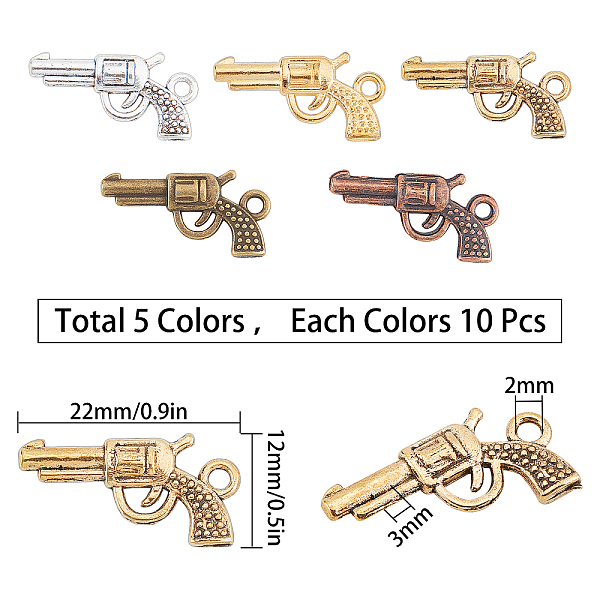 PandaHall SUNNYCLUE 1 Box 50Pcs 5 Colors Gun Charms Alloy Weapon Charm Pistol Revolver Weapon Pendants Craft Supplies for Jewelry Finding...
PandaHall SUNNYCLUE 1 Box 50Pcs 5 Colors Gun Charms Alloy Weapon Charm Pistol Revolver Weapon Pendants Craft Supplies for Jewelry Finding...
