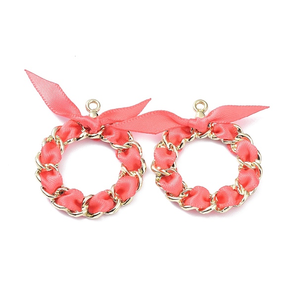 PandaHall Alloy Pendants, Twisted with Satin Ribbon, Ring, Tomato, 36x31x3.5mm, Hole: 1.8mm Alloy Ring Red
PandaHall Alloy Pendants, Twisted with Satin Ribbon, Ring, Tomato, 36x31x3.5mm, Hole: 1.8mm Alloy Ring Red