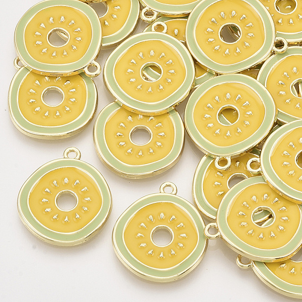 PandaHall Alloy Enamel Pendants, Light Gold, Lemon Slice, Gold, 23x20x2mm, Hole: 1.6mm Alloy+Enamel Fruit Gold
PandaHall Alloy Enamel Pendants, Light Gold, Lemon Slice, Gold, 23x20x2mm, Hole: 1.6mm Alloy+Enamel Fruit Gold