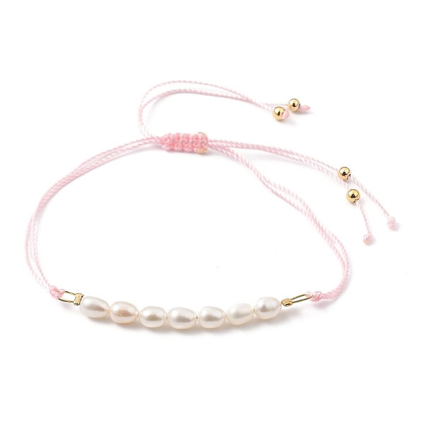 PandaHall Adjustable Nylon Cord Braided Bead Bracelets, with Natural Cultured Freshwater Pearl Beads and Golden Plated Brass Beads, Pink...
PandaHall Adjustable Nylon Cord Braided Bead Bracelets, with Natural Cultured Freshwater Pearl Beads and Golden Plated Brass Beads, Pink...