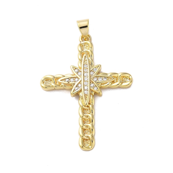 PandaHall Brass Micro Pave Clear Cubic Zirconia Pendants, Real 18K Gold Plated, Cross, Star, 36x26~26.5x3~4mm, Hole: 4x3.5mm Brass+Cubic...
PandaHall Brass Micro Pave Clear Cubic Zirconia Pendants, Real 18K Gold Plated, Cross, Star, 36x26~26.5x3~4mm, Hole: 4x3.5mm Brass+Cubic...