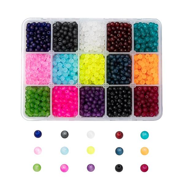 PandaHall 15 Colors Transparent Glass Beads, for Beading Jewelry Making, Frosted, Round, Mixed Color, 4mm, Hole: 1.3~1.6mm, about..., Multicolor
PandaHall 15 Colors Transparent Glass Beads, for Beading Jewelry Making, Frosted, Round, Mixed Color, 4mm, Hole: 1.3~1.6mm, about..., Multicolor