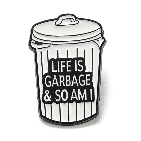 PandaHall Trash Can with Word Life Is Garbage & So Am I Enamel Pins, Black Alloy Brooches for Backpack Clothes, WhiteSmoke, 30.5x21x1.5mm..., White
PandaHall Trash Can with Word Life Is Garbage & So Am I Enamel Pins, Black Alloy Brooches for Backpack Clothes, WhiteSmoke, 30.5x21x1.5mm..., White