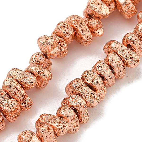 PandaHall Electroplated Natural Lava Rock Beads Strands, Chip, Rose Gold Plated, 3~4x6~11x4~6mm, Hole: 1mm, about 107~111pcs/strand...
PandaHall Electroplated Natural Lava Rock Beads Strands, Chip, Rose Gold Plated, 3~4x6~11x4~6mm, Hole: 1mm, about 107~111pcs/strand...