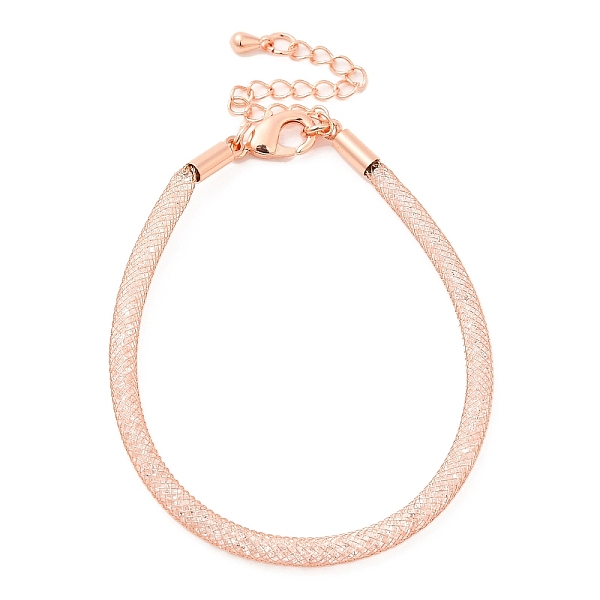 PandaHall Brass Mesh Chain Bracelets for Women, with Rhinestone & Lobster Claw Clasp, Rose Gold, 6-7/8 inch(17.5~17.6cm) Brass
PandaHall Brass Mesh Chain Bracelets for Women, with Rhinestone & Lobster Claw Clasp, Rose Gold, 6-7/8 inch(17.5~17.6cm) Brass