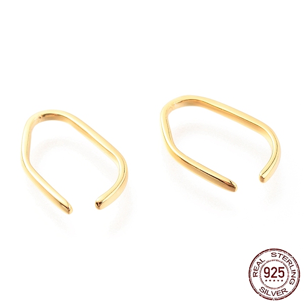 PandaHall 925 Sterling Silver Cuff Earrings, with S925 Stamp, Oval, Golden, 13x9x1mm Sterling Silver
PandaHall 925 Sterling Silver Cuff Earrings, with S925 Stamp, Oval, Golden, 13x9x1mm Sterling Silver