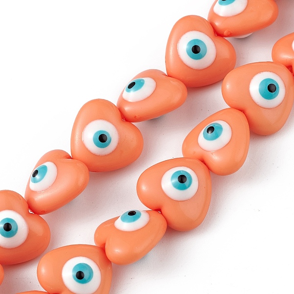 PandaHall Evil Eye Resin Beads Strands, Heart, Light Salmon, 12.5x14x9mm, Hole: 1.8mm, about 30pcs/strand, 14.25 inch(36.2cm) Resin Heart
PandaHall Evil Eye Resin Beads Strands, Heart, Light Salmon, 12.5x14x9mm, Hole: 1.8mm, about 30pcs/strand, 14.25 inch(36.2cm) Resin Heart