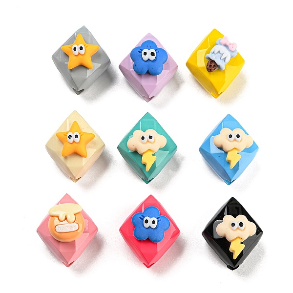 PandaHall Baking Paint Acrylic and Resin Beads, Rombus, Mixed Color, 22x19x18mm, Hole: 3.3mm Acrylic Rhombus Multicolor
PandaHall Baking Paint Acrylic and Resin Beads, Rombus, Mixed Color, 22x19x18mm, Hole: 3.3mm Acrylic Rhombus Multicolor