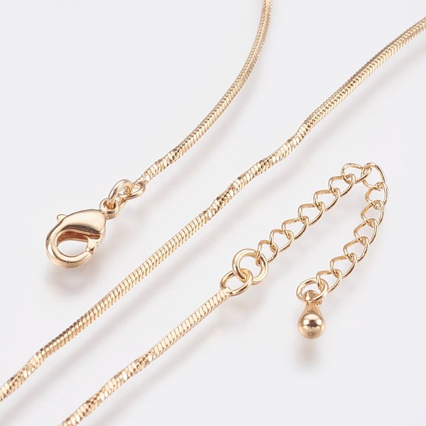 PandaHall Long-Lasting Plated Brass Chain Necklaces, with Lobster Claw Clasp, Nickel Free, Real 18K Gold Plated, 17.7 inch (45cm), 1mm Brass
PandaHall Long-Lasting Plated Brass Chain Necklaces, with Lobster Claw Clasp, Nickel Free, Real 18K Gold Plated, 17.7 inch (45cm), 1mm Brass