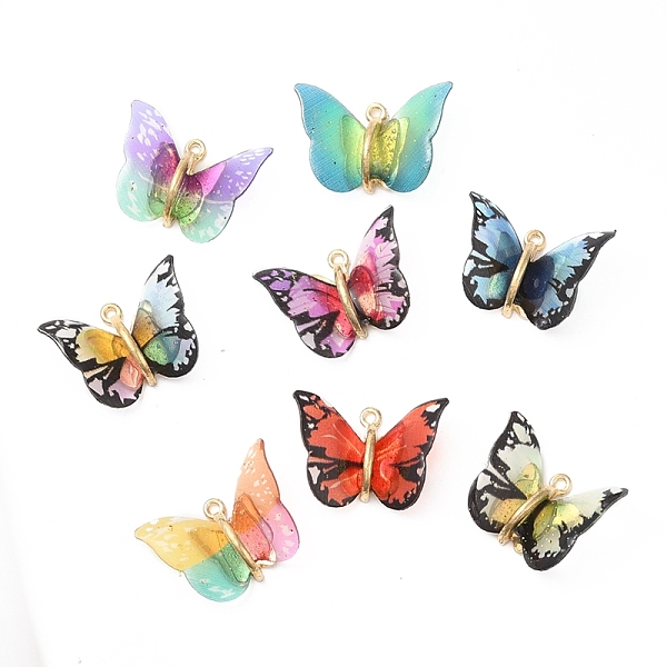 PandaHall Transparent Resin Pendants, Butterfly Charms with Golden Plated Alloy Findings, Mixed Color, 17~18x21~24x7~7.5mm, Hole: 1.5mm..., Multicolor
PandaHall Transparent Resin Pendants, Butterfly Charms with Golden Plated Alloy Findings, Mixed Color, 17~18x21~24x7~7.5mm, Hole: 1.5mm..., Multicolor