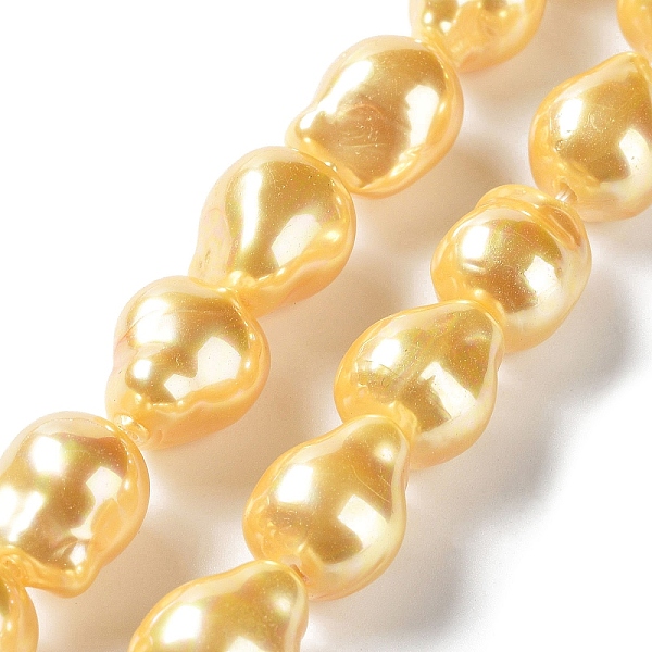 PandaHall Electroplated Shell Pearl Beads Strands, Nuggets, Gold, 15x12~12.5x12~12.5mm, Hole: 1mm, about 27pcs/strand, 15.75~15.94 inch...
PandaHall Electroplated Shell Pearl Beads Strands, Nuggets, Gold, 15x12~12.5x12~12.5mm, Hole: 1mm, about 27pcs/strand, 15.75~15.94 inch...
