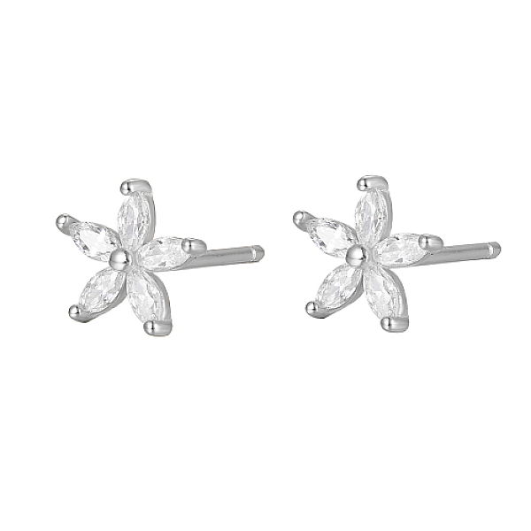 PandaHall Cubic Zirconia Flower Stud Earrings, Silver 925 Sterling Silver Post Earrings, Clear, 7.2mm Cubic Zirconia Flower Clear
PandaHall Cubic Zirconia Flower Stud Earrings, Silver 925 Sterling Silver Post Earrings, Clear, 7.2mm Cubic Zirconia Flower Clear
