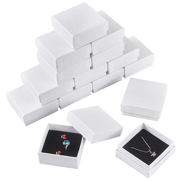 PandaHall Texture Paper Jewelry Gift Boxes, with Sponge Mat Inside, Square, White, 9.1x9.1x2.9cm, Inner Diameter: 8.5x8.5cm, Deep: 2.6cm...
PandaHall Texture Paper Jewelry Gift Boxes, with Sponge Mat Inside, Square, White, 9.1x9.1x2.9cm, Inner Diameter: 8.5x8.5cm, Deep: 2.6cm...