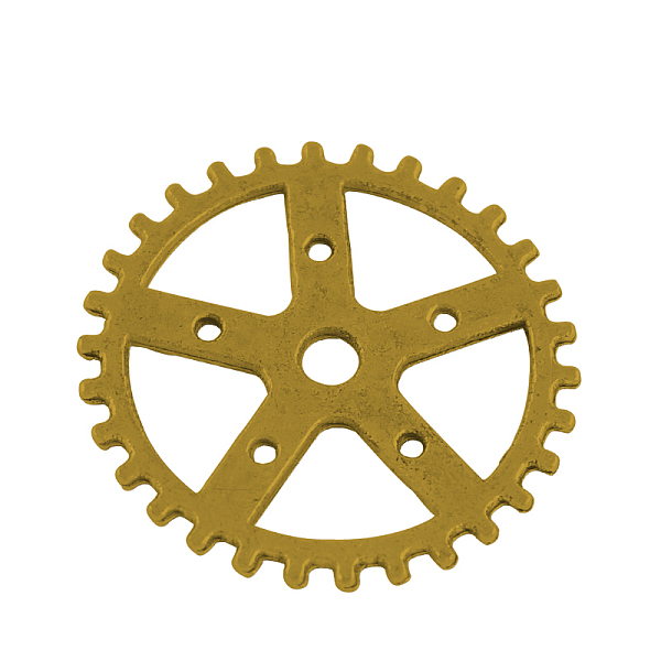 PandaHall Tibetan Style Alloy Gear Chandelier Components, Steampunk Charms, Cadmium Free & Nickel Free & Lead Free, Antique Golden, 25x1mm...
PandaHall Tibetan Style Alloy Gear Chandelier Components, Steampunk Charms, Cadmium Free & Nickel Free & Lead Free, Antique Golden, 25x1mm...