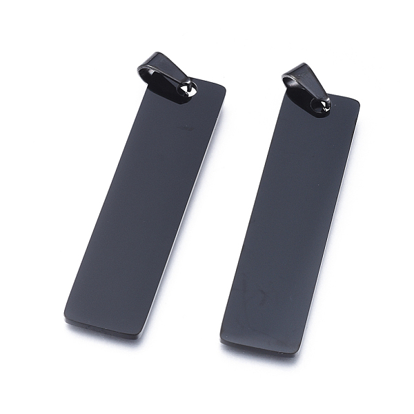 PandaHall 304 Stainless Steel Pendants, Stamping Blank Tag, Rectangle, Electrophoresis Black, 48x12x1mm, Hole: 4x13mm 304 Stainless Steel...
PandaHall 304 Stainless Steel Pendants, Stamping Blank Tag, Rectangle, Electrophoresis Black, 48x12x1mm, Hole: 4x13mm 304 Stainless Steel...