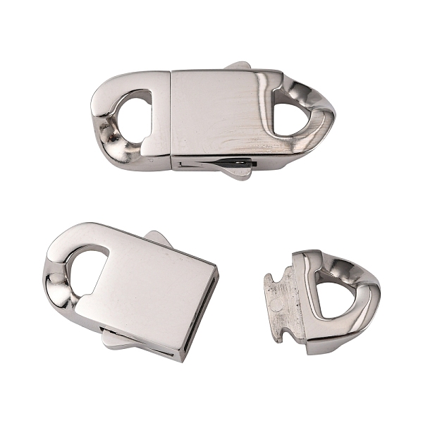 PandaHall 304 Stainless Steel Box Clasps, Oval, Stainless Steel Color, 24x13x4.5mm, Hole: 3x4mm 304 Stainless Steel Oval
PandaHall 304 Stainless Steel Box Clasps, Oval, Stainless Steel Color, 24x13x4.5mm, Hole: 3x4mm 304 Stainless Steel Oval