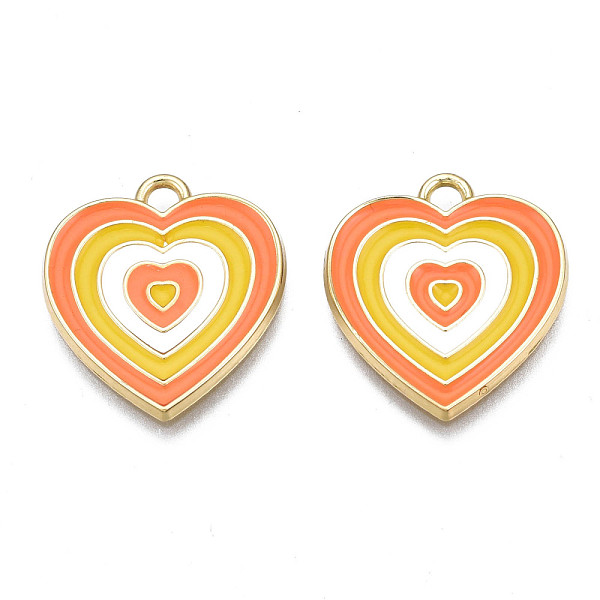 PandaHall Rack Plating Light Gold Alloy Enamel Pendants, Cadmium Free & Lead Free, Heart, Coral, 21.5x18.5x1.5mm, Hole: 2mm Alloy+Enamel..., Red
PandaHall Rack Plating Light Gold Alloy Enamel Pendants, Cadmium Free & Lead Free, Heart, Coral, 21.5x18.5x1.5mm, Hole: 2mm Alloy+Enamel..., Red