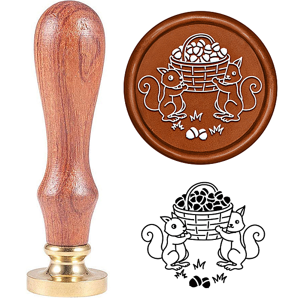 PandaHall SUPERDANT 30mm Wax Seal Stamp Autumn Theme Sealing Stamp Squirrel Pine Cones Pattern Wooden Handle Brass Head Stamp for Envelopes...
PandaHall SUPERDANT 30mm Wax Seal Stamp Autumn Theme Sealing Stamp Squirrel Pine Cones Pattern Wooden Handle Brass Head Stamp for Envelopes...