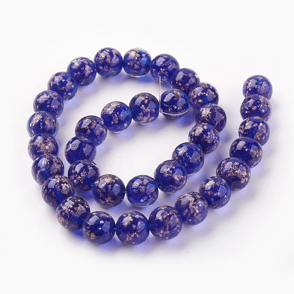 PandaHall Handmade Gold Sand Lampwork Beads Strands, Luminous, Round, Midnight Blue, 12mm, Hole: 1.4mm, about 33pcs/strand, 14.3 inch(40cm)...
PandaHall Handmade Gold Sand Lampwork Beads Strands, Luminous, Round, Midnight Blue, 12mm, Hole: 1.4mm, about 33pcs/strand, 14.3 inch(40cm)...