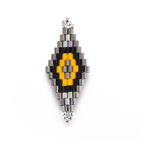 PandaHall MIYUKI & TOHO Handmade Japanese Seed Beads Links, Loom Pattern, Rhombus, Colorful, 31.4~33x12.7~13.4x1.6~1.7mm, Hole: 1~1.4mm...
PandaHall MIYUKI & TOHO Handmade Japanese Seed Beads Links, Loom Pattern, Rhombus, Colorful, 31.4~33x12.7~13.4x1.6~1.7mm, Hole: 1~1.4mm...