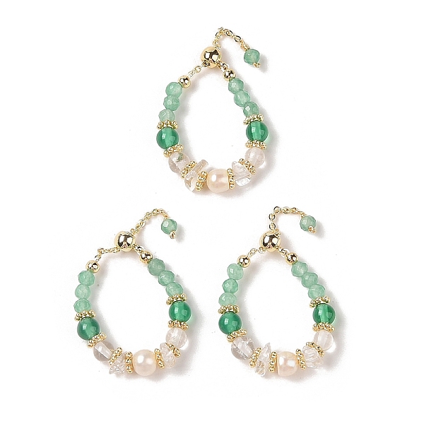 PandaHall Natural Green Agate Adjustable Rings, Round Natural Freshwater Pearls & Brass Beads Ring for Women, Real 14K Gold Plated, 6.5mm...
PandaHall Natural Green Agate Adjustable Rings, Round Natural Freshwater Pearls & Brass Beads Ring for Women, Real 14K Gold Plated, 6.5mm...