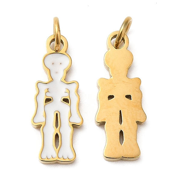 PandaHall Halloween Ion Plating(IP) 304 Stainless Steel Pendants, with Enamel and Jump Ring, Golden, Skeleton Charm, White, 15x6x1mm, Hole...
PandaHall Halloween Ion Plating(IP) 304 Stainless Steel Pendants, with Enamel and Jump Ring, Golden, Skeleton Charm, White, 15x6x1mm, Hole...