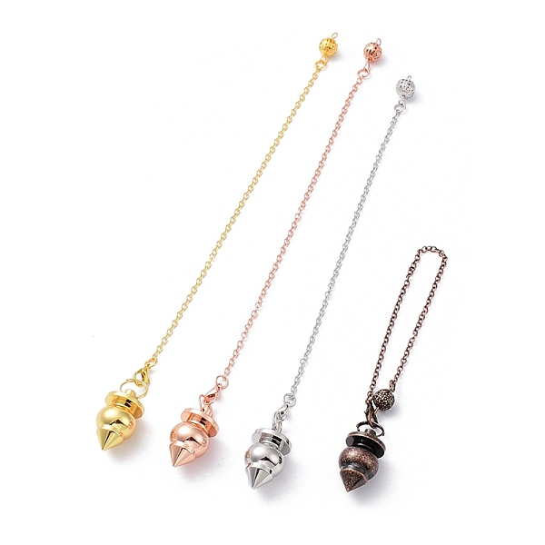 PandaHall Rack Plating Brass Pointed Dowsing Pendulum Pendants, Cadmium Free & Lead Free, Cone, Mixed Color, 210x2.5mm, Hole: 1.6mm Brass...
PandaHall Rack Plating Brass Pointed Dowsing Pendulum Pendants, Cadmium Free & Lead Free, Cone, Mixed Color, 210x2.5mm, Hole: 1.6mm Brass...