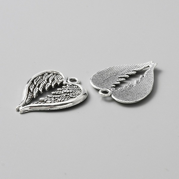 PandaHall Tibetan Style Alloy Pendants, Heart with Wing Charms, Antique Silver, 29.5x24x2mm, Hole: 2.2mm Alloy Wing
PandaHall Tibetan Style Alloy Pendants, Heart with Wing Charms, Antique Silver, 29.5x24x2mm, Hole: 2.2mm Alloy Wing