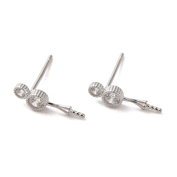 PandaHall 925 Sterling Silver Stud with Cubic Zirconia Earrings Findings, Number 8, Platinum, 13.5x3.5mm, Pin: 11x0.7mm Sterling..., Clear
PandaHall 925 Sterling Silver Stud with Cubic Zirconia Earrings Findings, Number 8, Platinum, 13.5x3.5mm, Pin: 11x0.7mm Sterling..., Clear