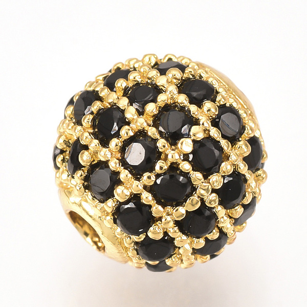 PandaHall Brass Micro Pave Cubic Zirconia Beads, Round, Black, Golden, 8mm, Hole: 1.5mm Brass+Cubic Zirconia Round Black
PandaHall Brass Micro Pave Cubic Zirconia Beads, Round, Black, Golden, 8mm, Hole: 1.5mm Brass+Cubic Zirconia Round Black