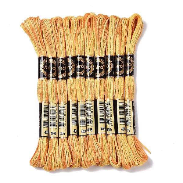 PandaHall 10 Skeins 6-Ply Polyester Embroidery Floss, Cross Stitch Threads, Segment Dyed, Goldenrod, 0.5mm, about 8.75 Yards(8m)/skein..., Gold
PandaHall 10 Skeins 6-Ply Polyester Embroidery Floss, Cross Stitch Threads, Segment Dyed, Goldenrod, 0.5mm, about 8.75 Yards(8m)/skein..., Gold