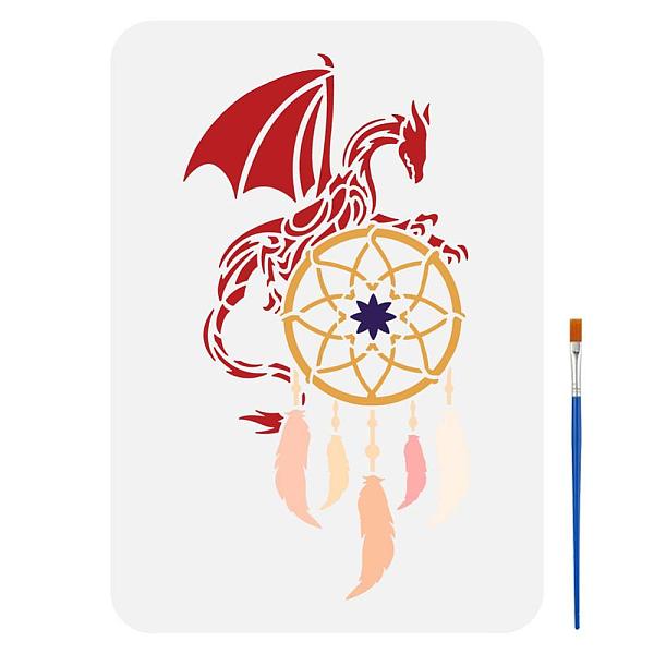 PandaHall FINGERINSPIRE Dragon Dream Catcher Painting Stencil with a Art Paint Brush 8.3x11.7 inch Reusable Wing Dragon Drawing Template...
PandaHall FINGERINSPIRE Dragon Dream Catcher Painting Stencil with a Art Paint Brush 8.3x11.7 inch Reusable Wing Dragon Drawing Template...