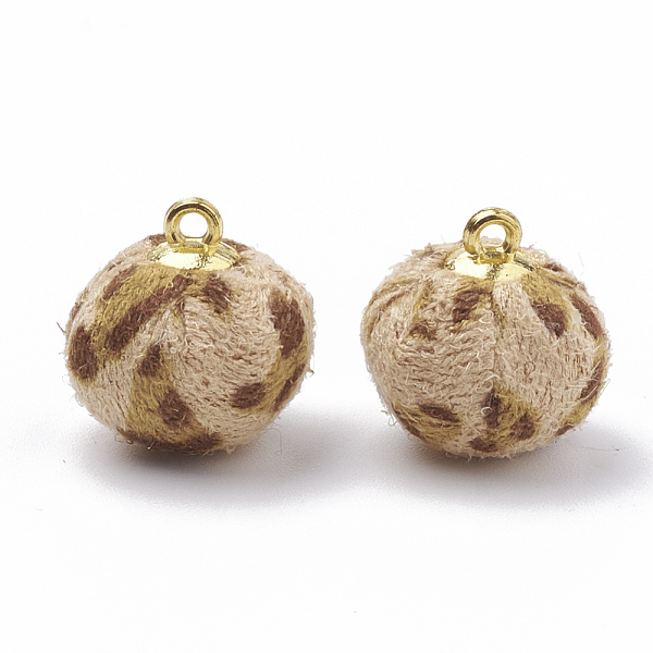 PandaHall Handmade Cloth Fabric Covered Pendants, with Golden Tone Alloy Findings, Round, Antique White, 16~17x14mm, Hole: 1.5mm Cloth Round..., Orange
PandaHall Handmade Cloth Fabric Covered Pendants, with Golden Tone Alloy Findings, Round, Antique White, 16~17x14mm, Hole: 1.5mm Cloth Round..., Orange