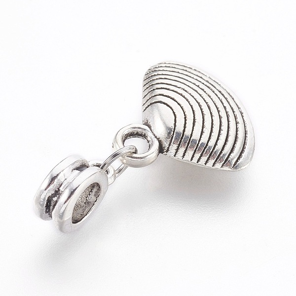 PandaHall Alloy European Dangle Charms, Large Hole Pendants, with Iron Ring, Shell, Antique Silver, 28mm, Hole: 5mm, 16x16x4.7mm Alloy Shell...
PandaHall Alloy European Dangle Charms, Large Hole Pendants, with Iron Ring, Shell, Antique Silver, 28mm, Hole: 5mm, 16x16x4.7mm Alloy Shell...