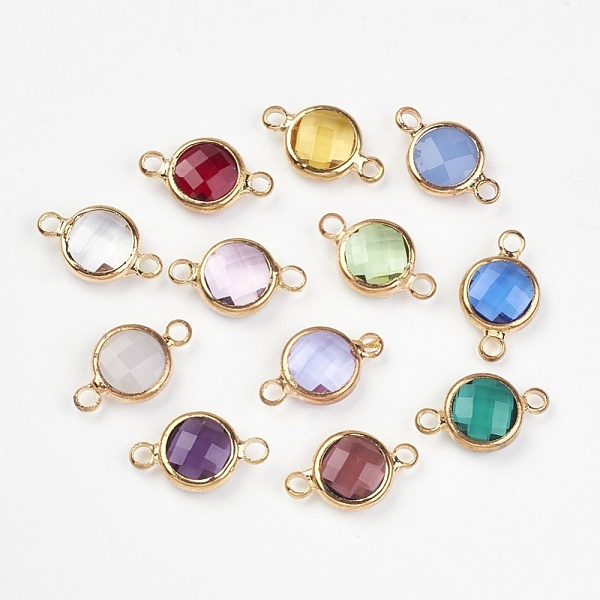 PandaHall Brass Glass Links connectors, Faceted, Flat Round, Light Gold, Mixed Color, 8.5x14.5x3.5mm, Hole: 1.5mm Glass Flat Round..., Multicolor
PandaHall Brass Glass Links connectors, Faceted, Flat Round, Light Gold, Mixed Color, 8.5x14.5x3.5mm, Hole: 1.5mm Glass Flat Round..., Multicolor