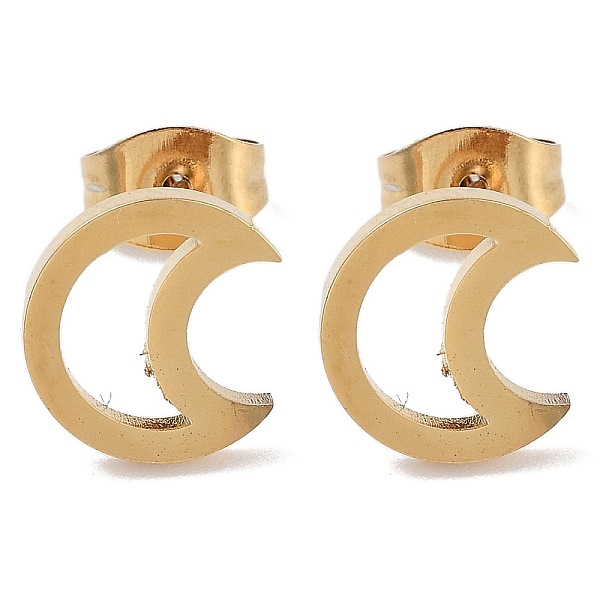 PandaHall Vacuum Plating 304 Stainless Steel Stud Earrings for Women, Hollow Moon, Golden, 9.5x8.5x1mm 304 Stainless Steel Moon
PandaHall Vacuum Plating 304 Stainless Steel Stud Earrings for Women, Hollow Moon, Golden, 9.5x8.5x1mm 304 Stainless Steel Moon