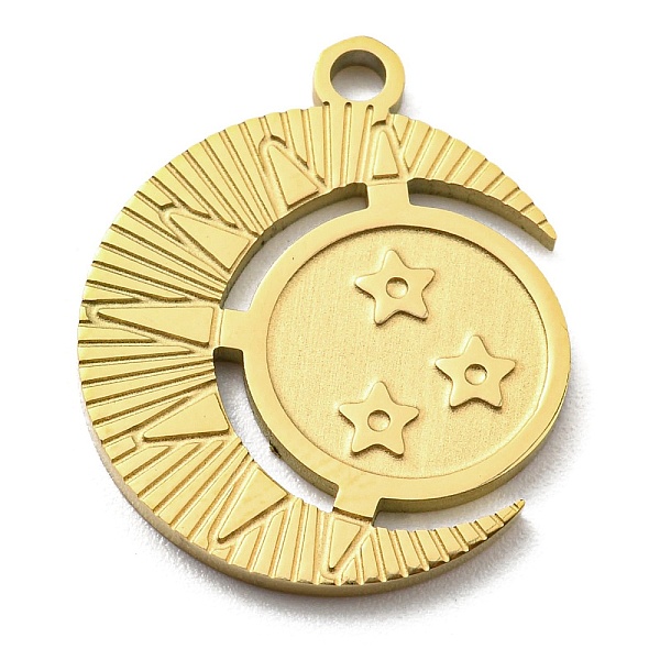 PandaHall Ion Plating(IP) 316L Surgical Stainless Steel Pendants, Textured, Moon with Flat Round & Star, Real 18K Gold Plated, 20x16.5x1.5mm...
PandaHall Ion Plating(IP) 316L Surgical Stainless Steel Pendants, Textured, Moon with Flat Round & Star, Real 18K Gold Plated, 20x16.5x1.5mm...